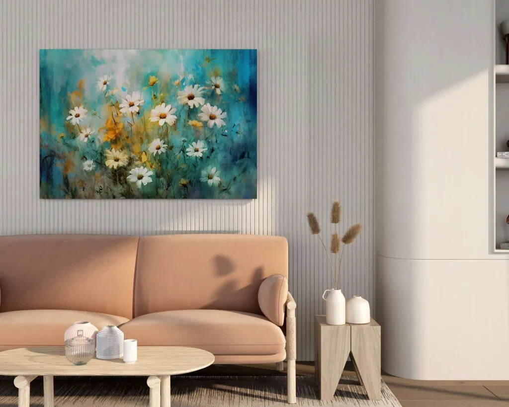 Daisy Meadow Canvas Painting, photo 1 of 4