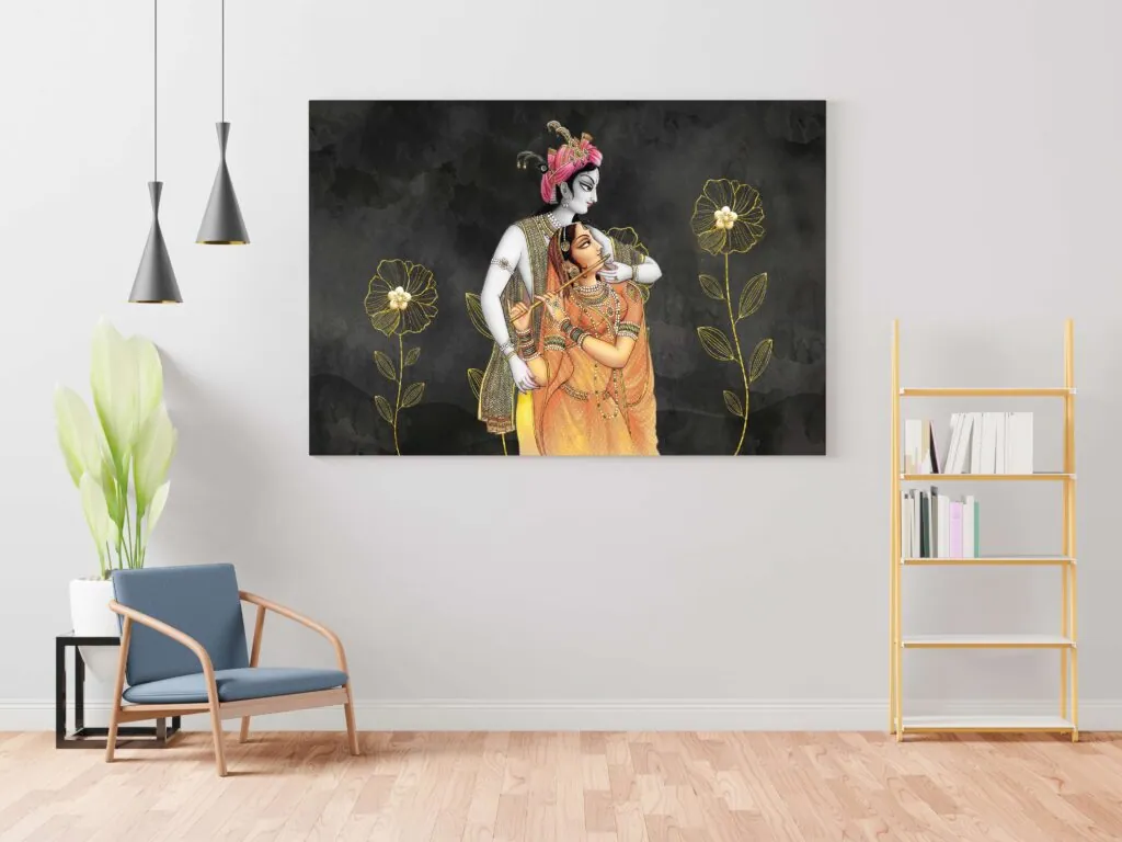 Radha Krishna Canvas Painting, photo 1 of 4