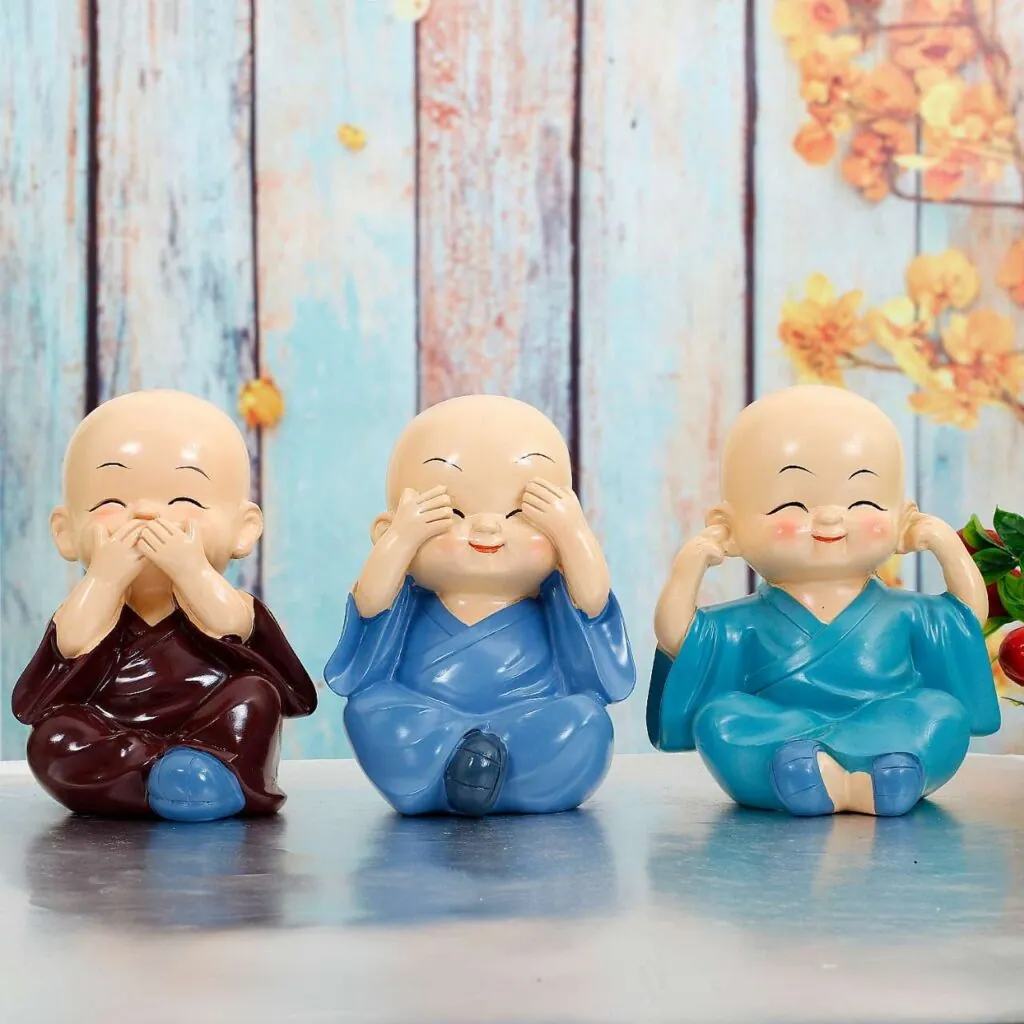 Resin Baby Monk Figurines Set, photo 1 of 4