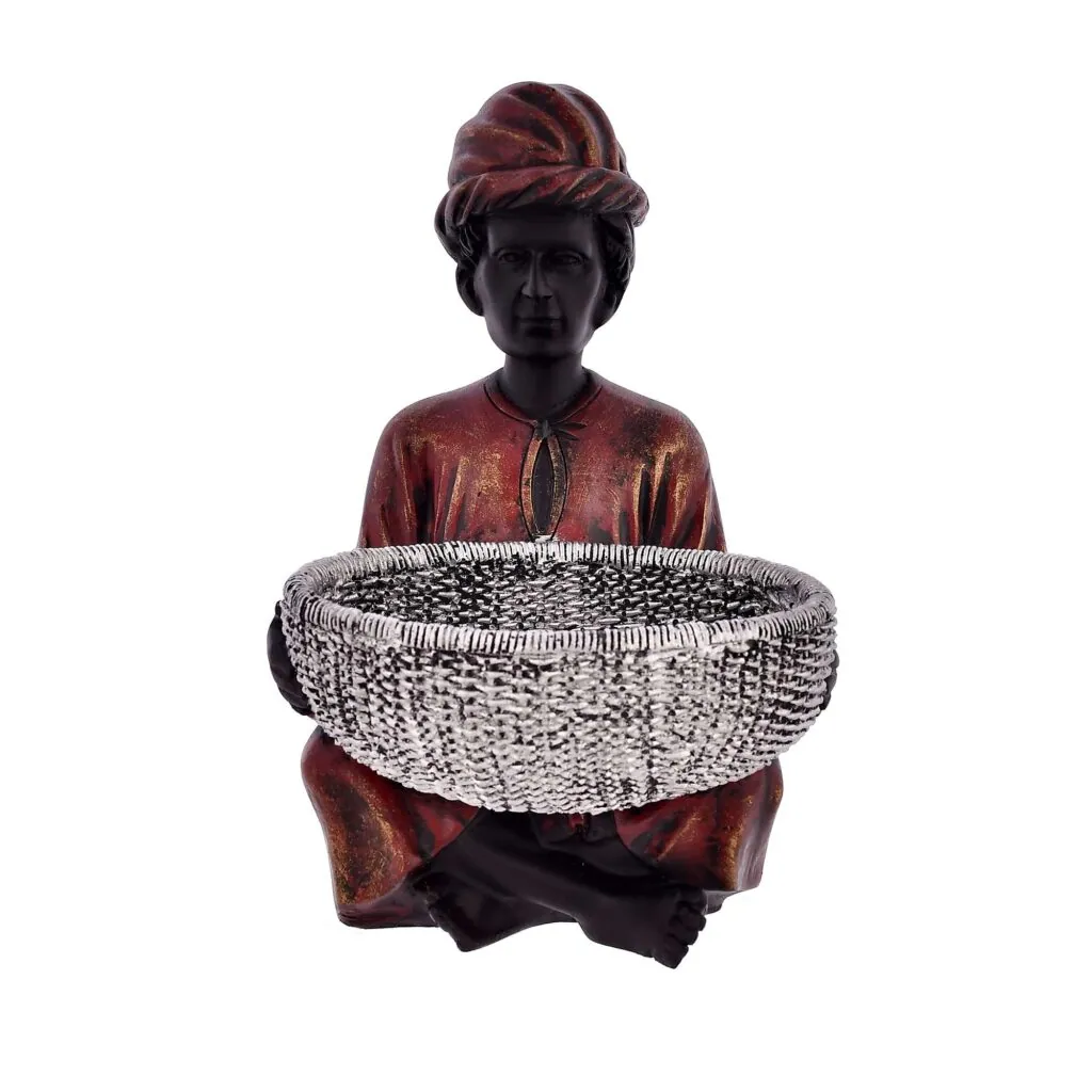 Turbaned Man Sitting Bowl Holder, photo 1 of 4