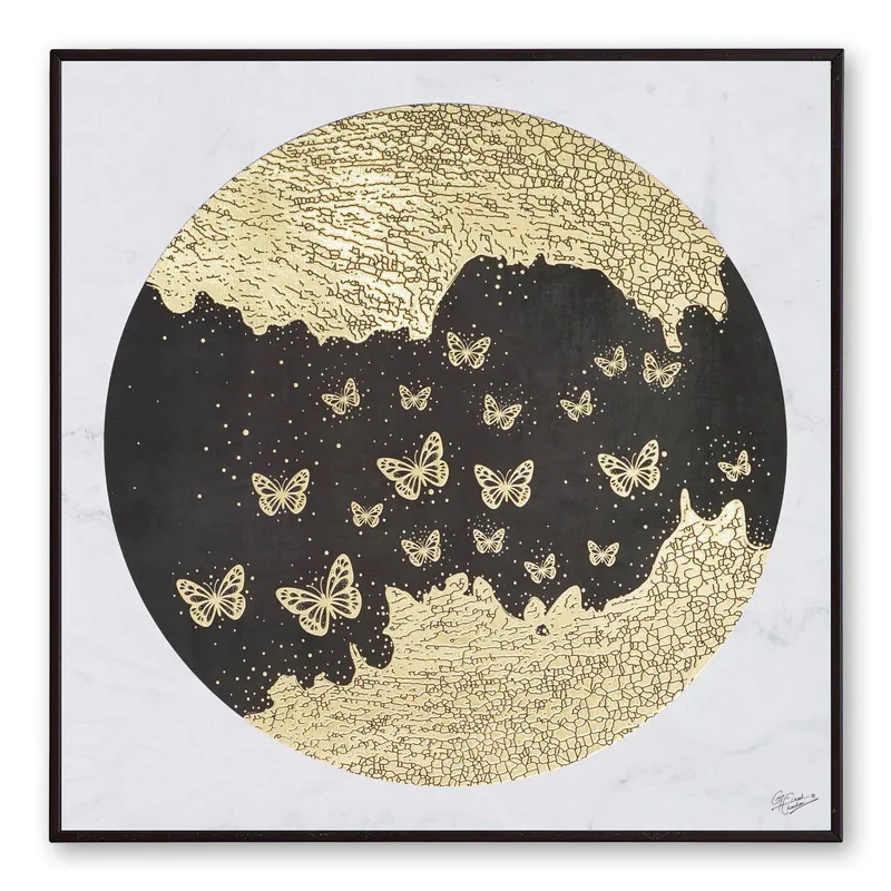 Butterflies Foil Wall Painting, photo 1 of 4