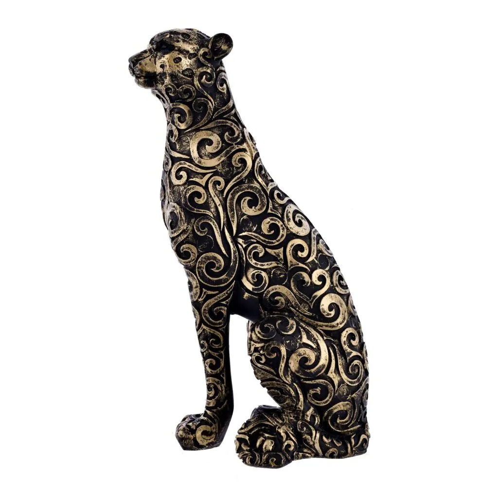 Seated Leopard Resin Figurine, photo 1 of 4