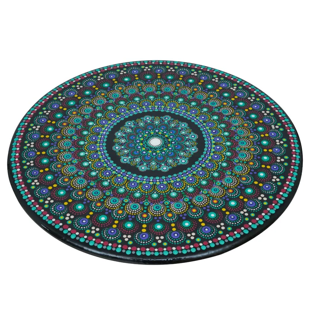 Mandala Pattern Round Tabletop, photo 1 of 4