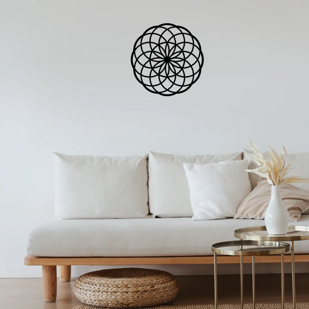 Overlapping Circles Geometric Wall Art, photo 1 of 4