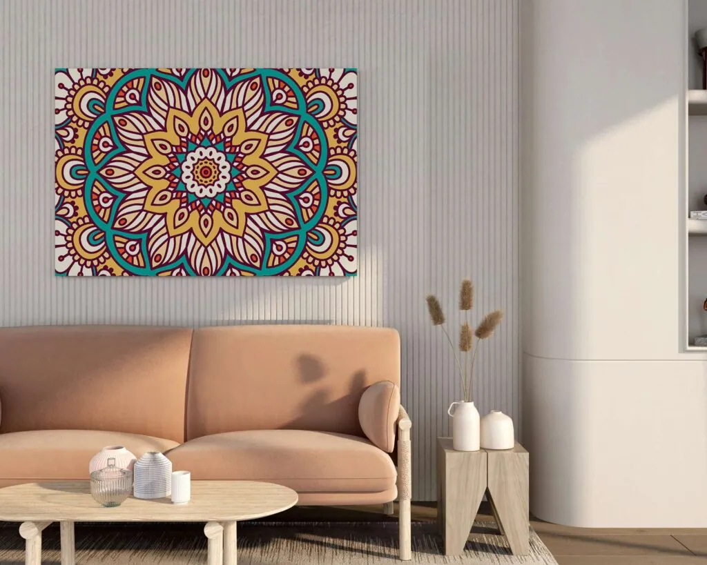 Circular Mandala Canvas Painting, photo 1 of 4