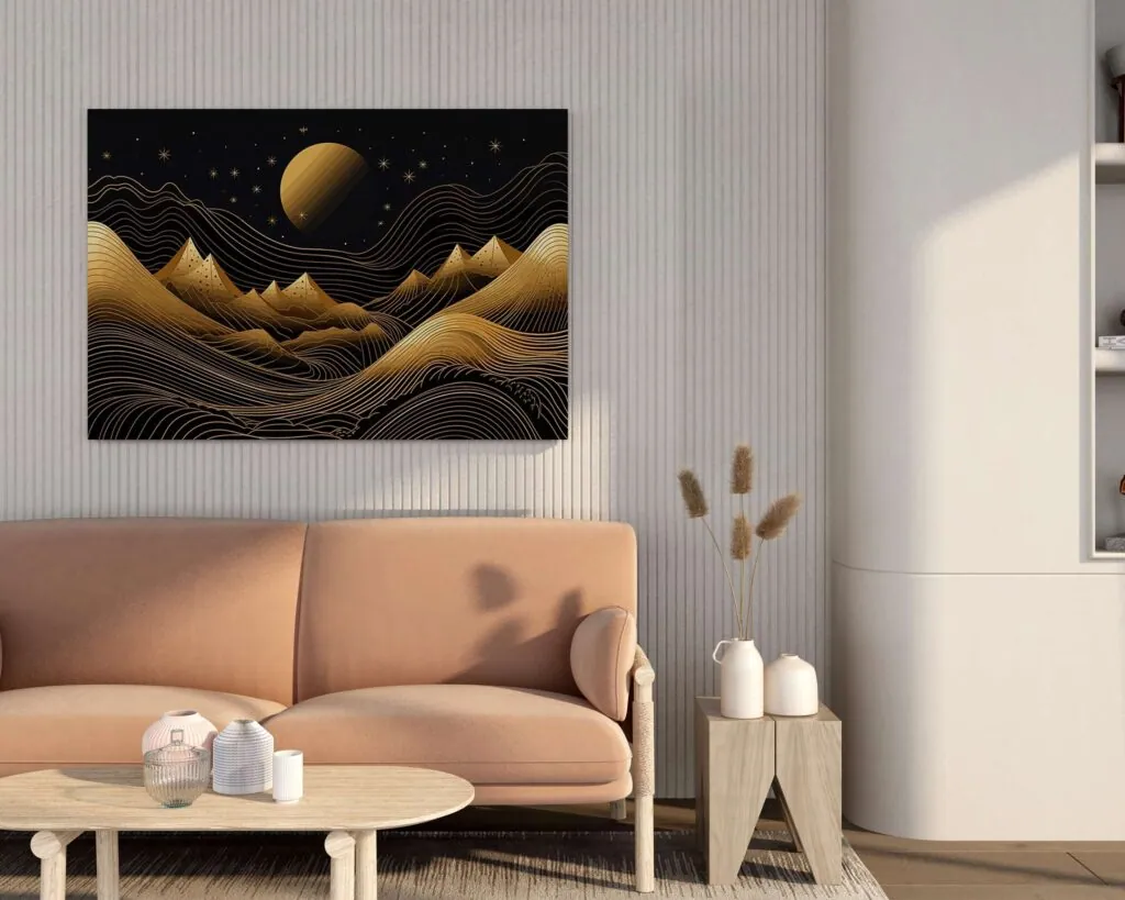 Golden Dune Landscape Canvas Painting, photo 1 of 4