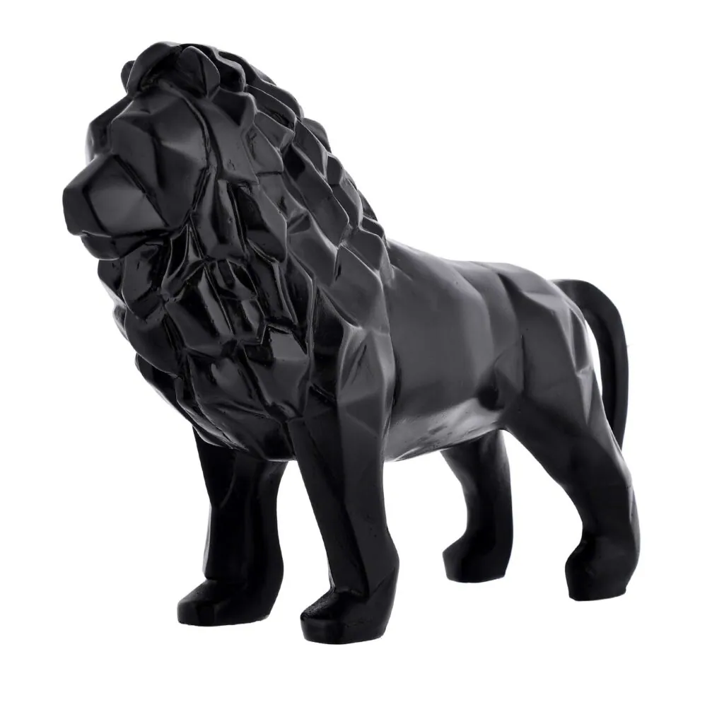 Geometric Resin Lion Sculpture, photo 1 of 4