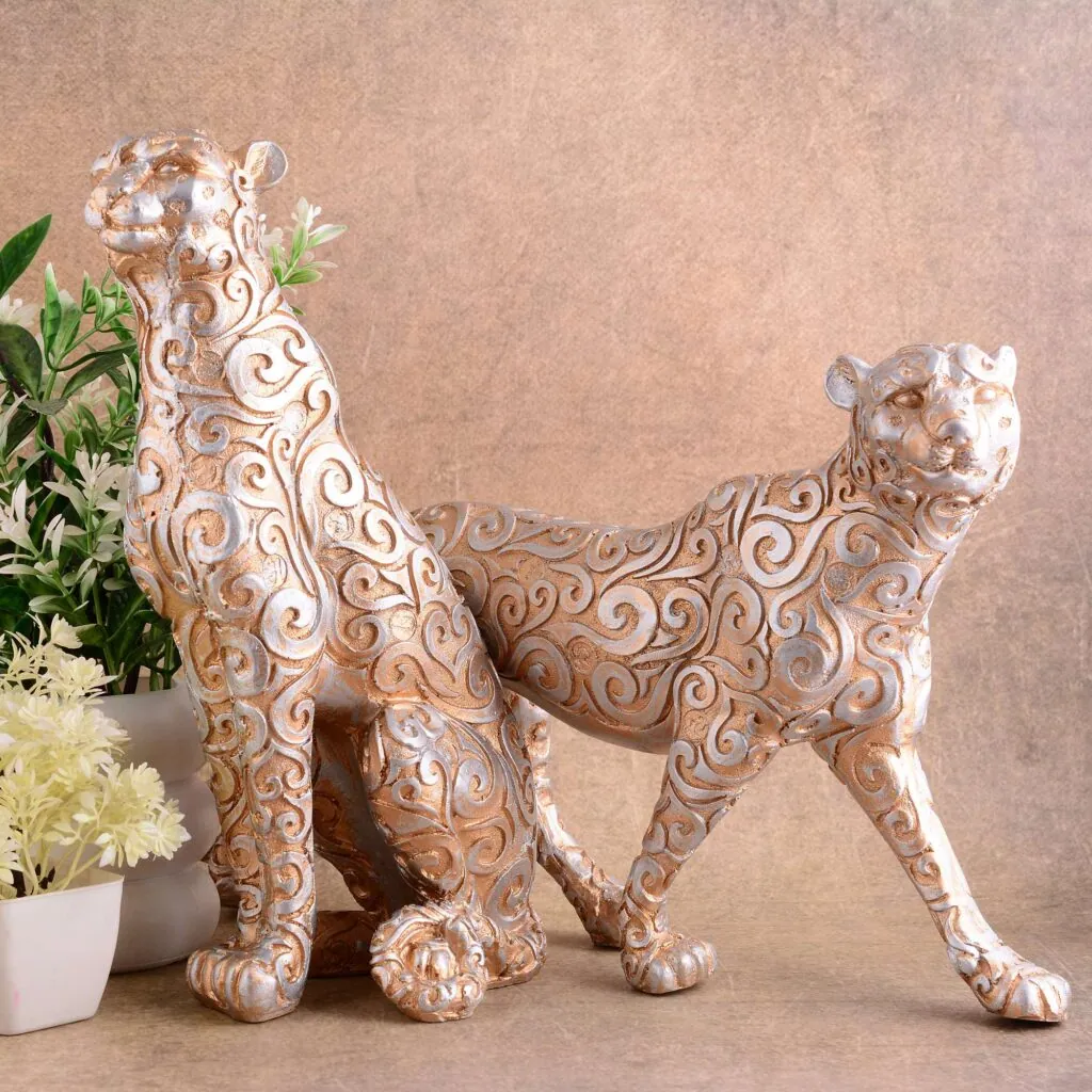 Rose Gold Resin Panther Pair, photo 1 of 4