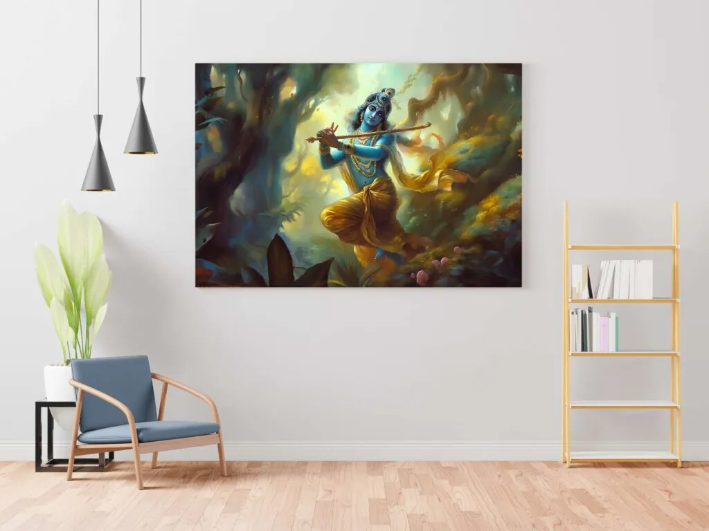 Lord Krishna Canvas Painting, photo 1 of 4
