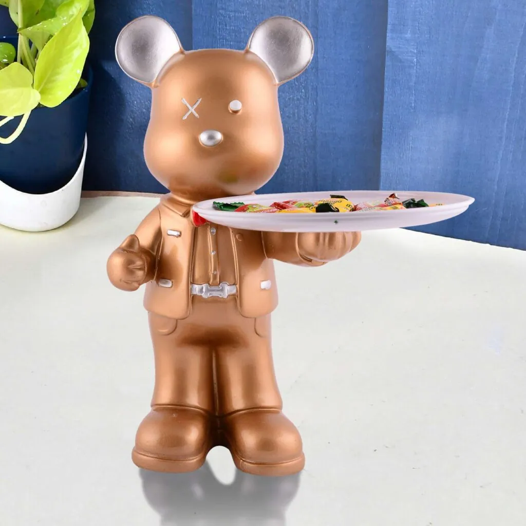 Rose Gold Resin Bear Tray, photo 1 of 4