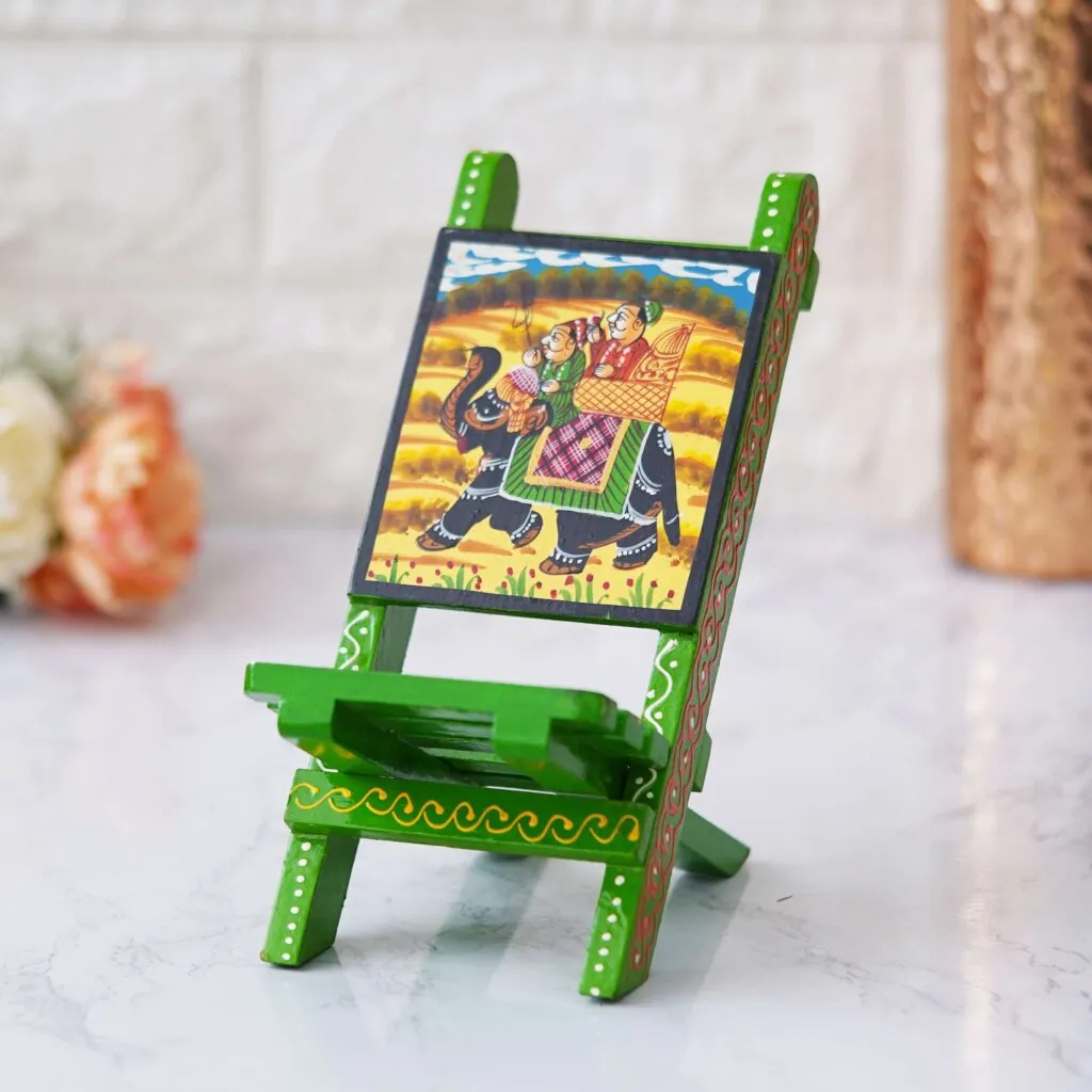 Painted Folding Wooden Phone Stand, photo 1 of 4