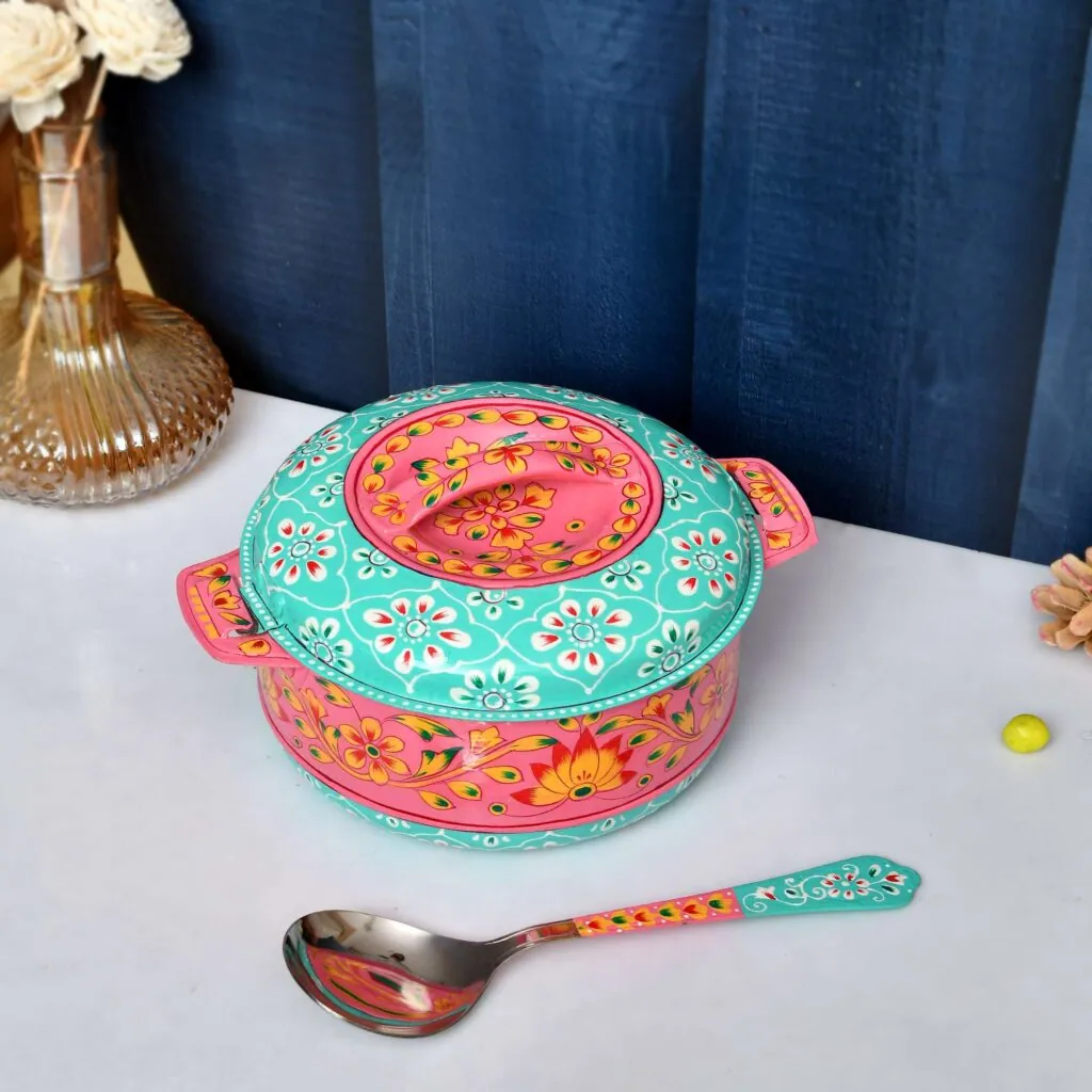 Painted Aluminium Casserole Hot Pot, photo 1 of 4