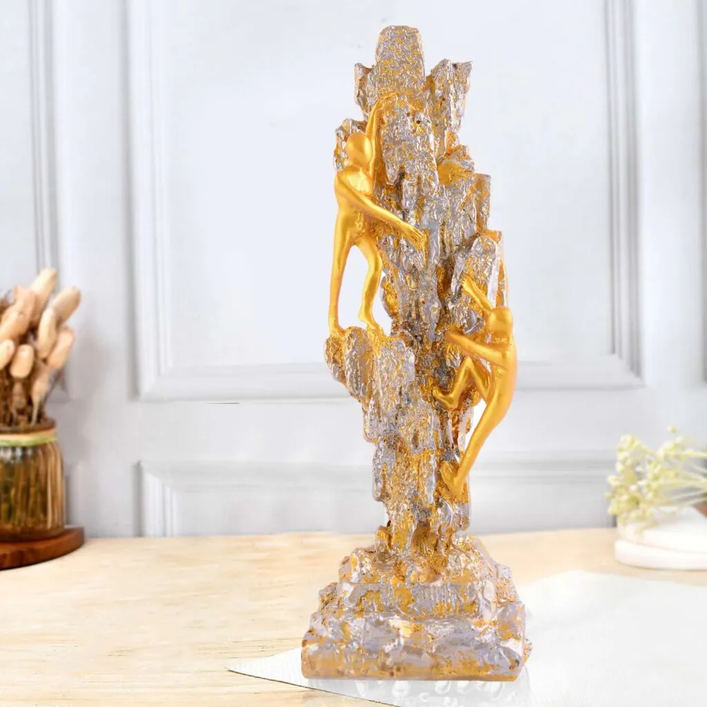 Resin Rock Climbers Mountain Sculpture, photo 1 of 4