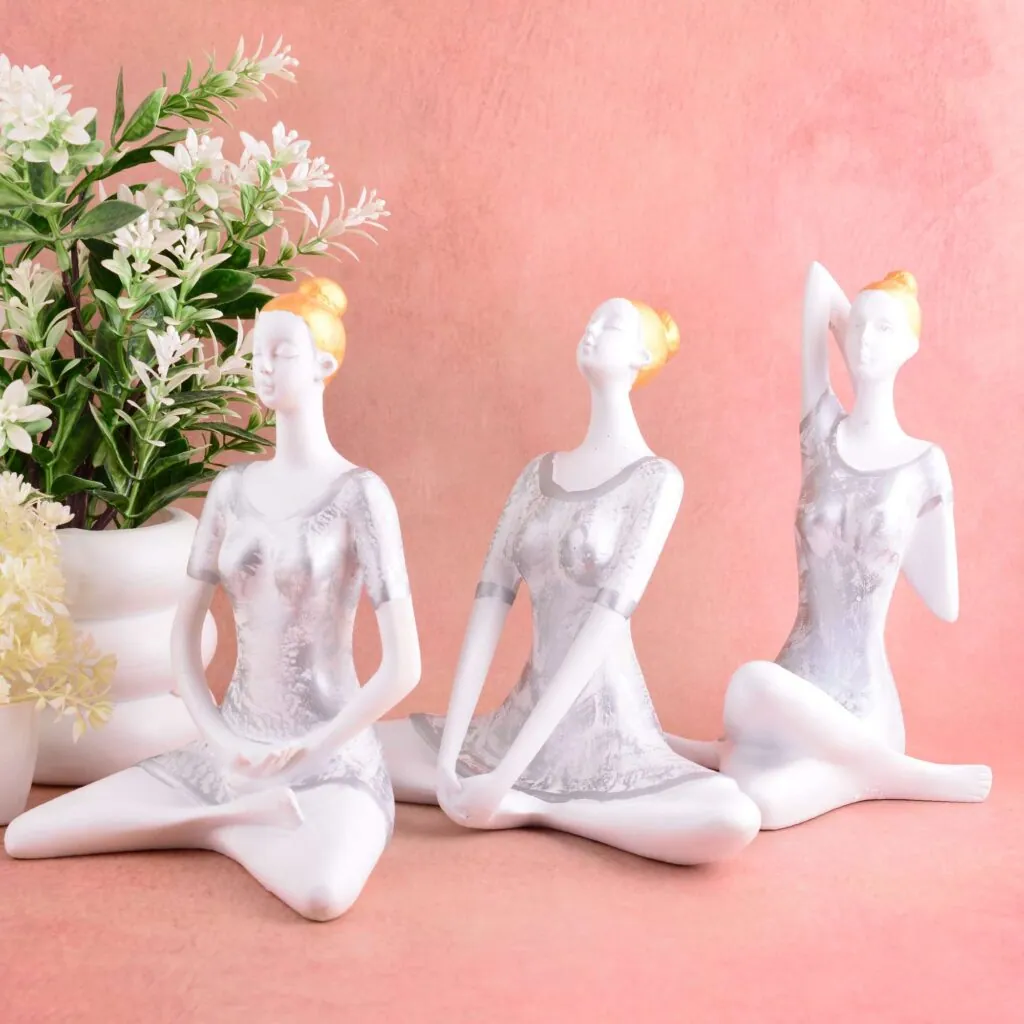 Sitting Resin Yoga Figurines Set, photo 1 of 4