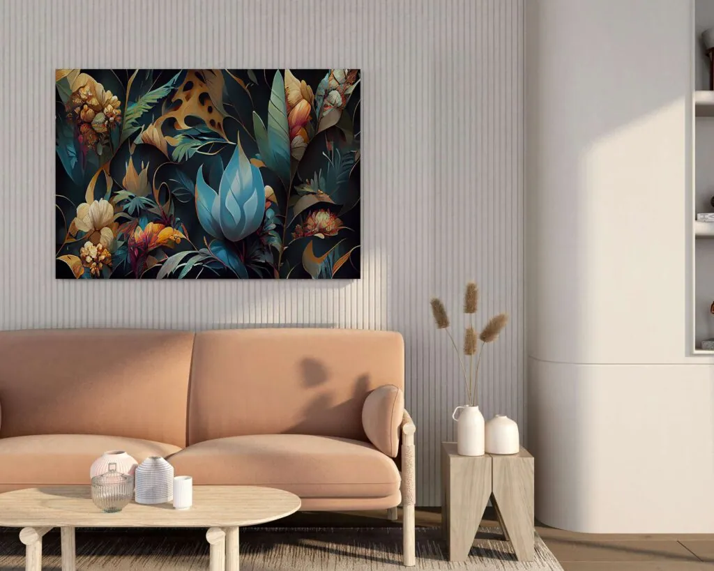 Tropical Botanical Canvas Painting, photo 1 of 4