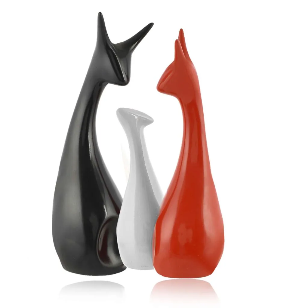 Resin Abstract Deer Family Trio, photo 1 of 4