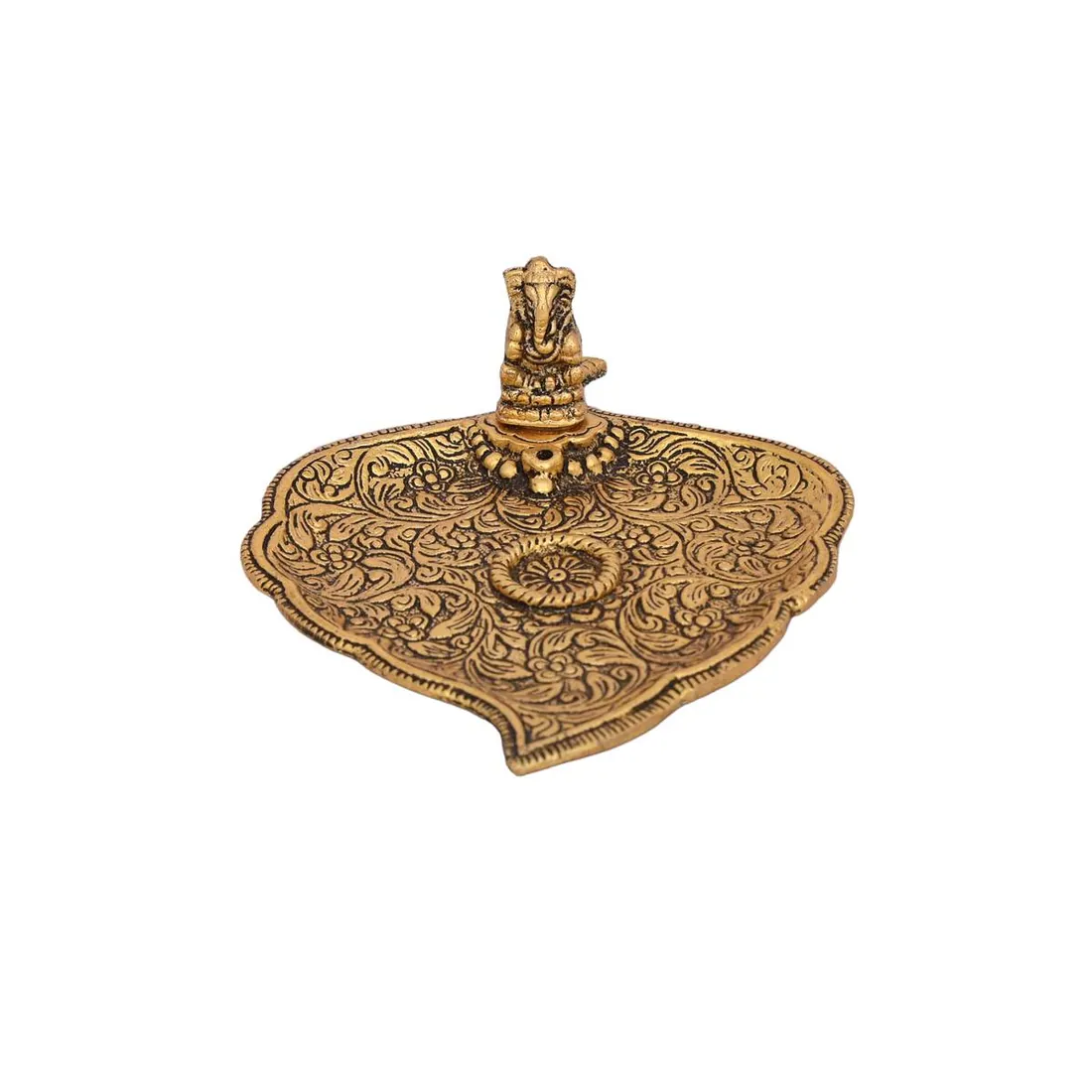 Ganesha Pipal Leaf Insence Holder, photo 1 of 4