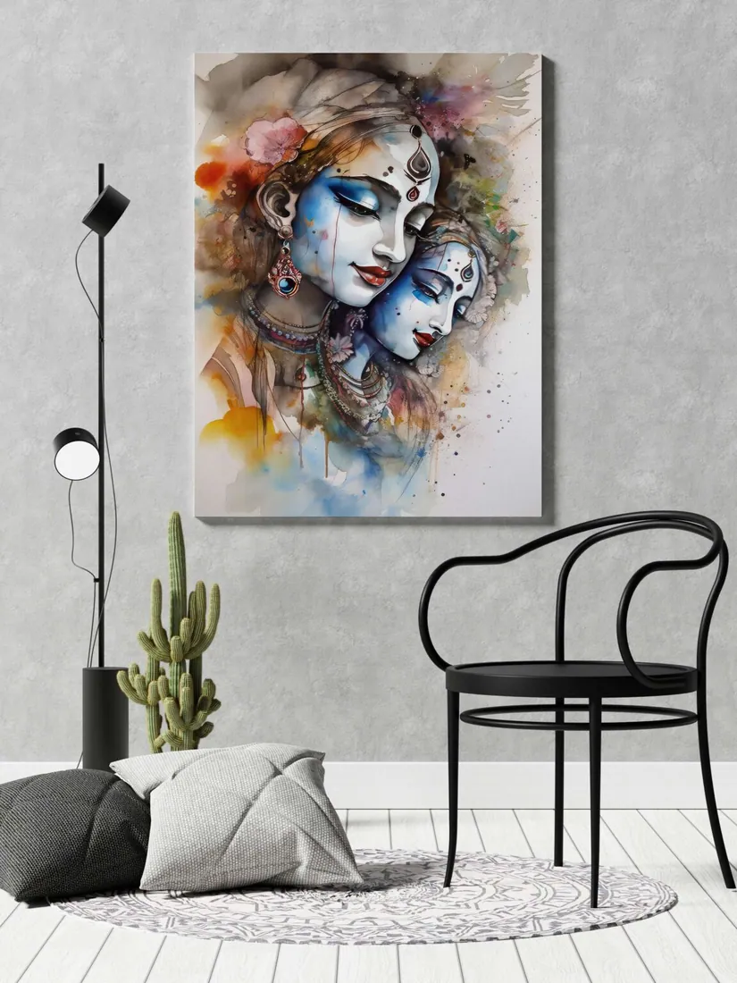 Radha Krishna Canvas Painting, photo 1 of 4