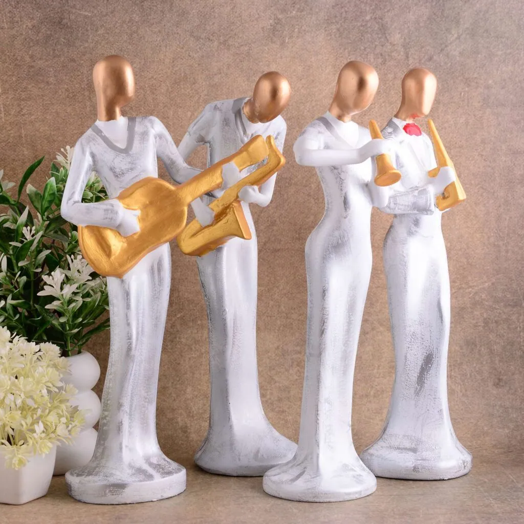 White Musician Figurine Set, photo 1 of 4
