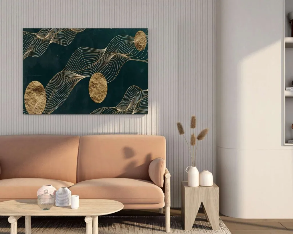 Abstract Wave Canvas Painting, photo 1 of 4