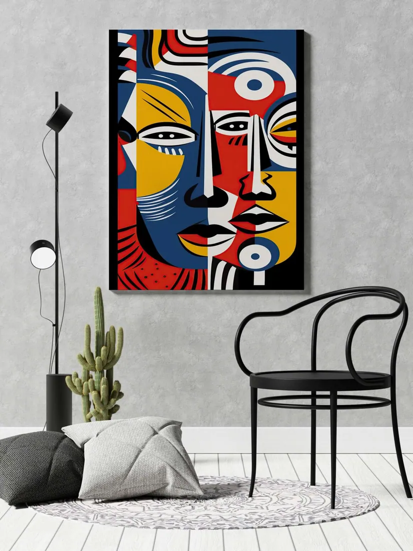 Abstract Face Canvas Painting, photo 1 of 4