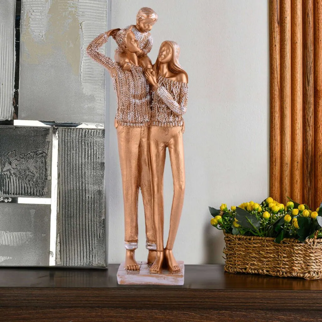 Resin Family With Child Figurine, photo 1 of 4