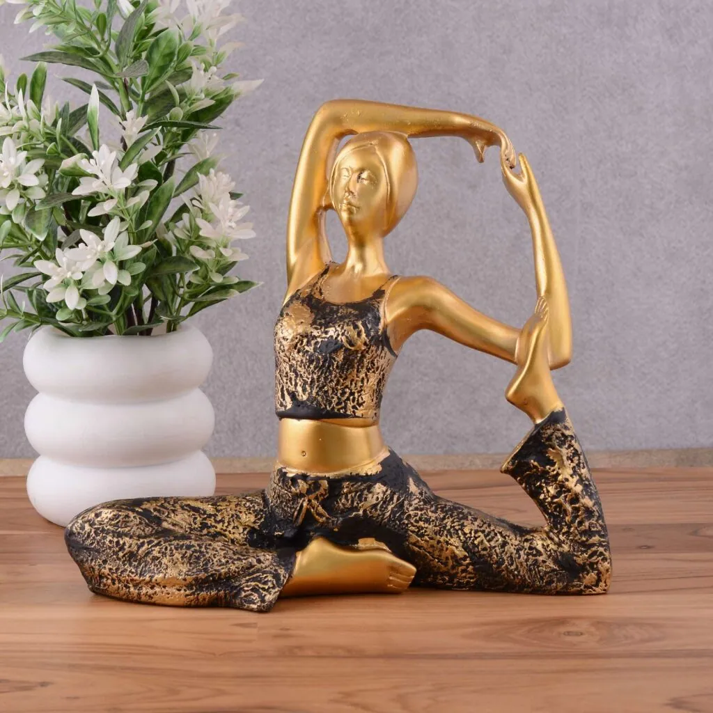 Resin Reclining Yoga Pose Figurine, photo 1 of 4