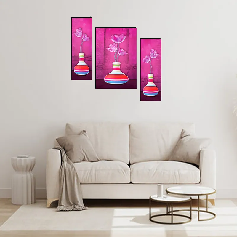 Pink Vase Digital Wall Painting, photo 1 of 4