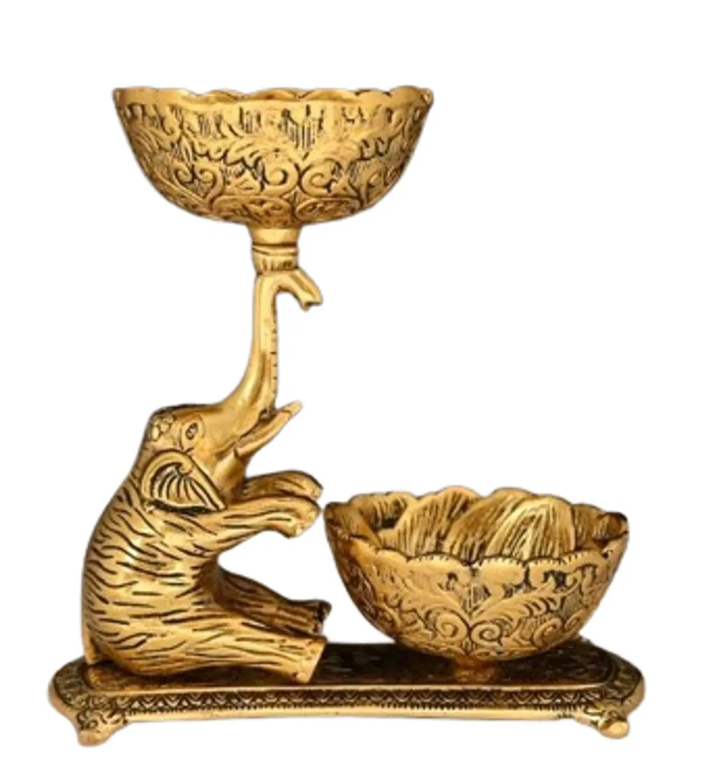 2 Dry Fruit Elephant Bowls