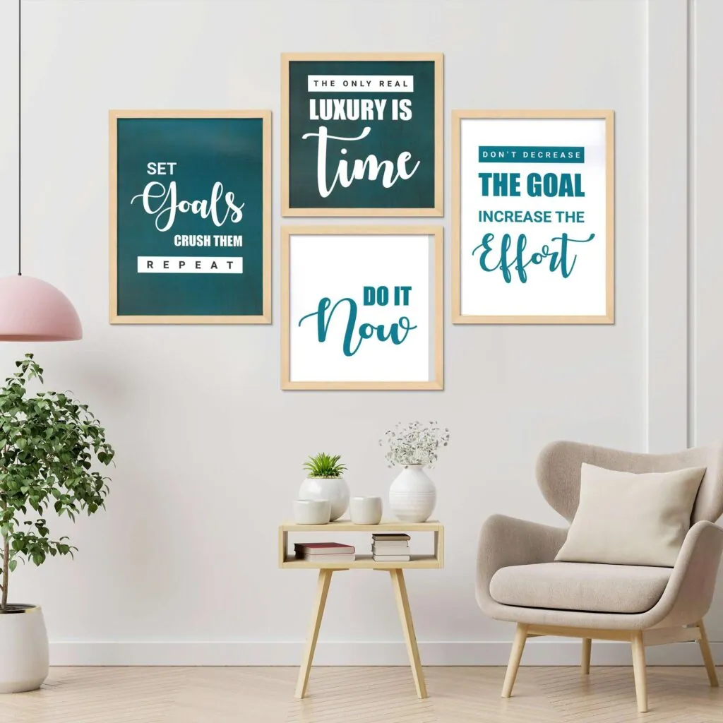 Blue Inspirational Typography Framed Art, photo 1 of 4