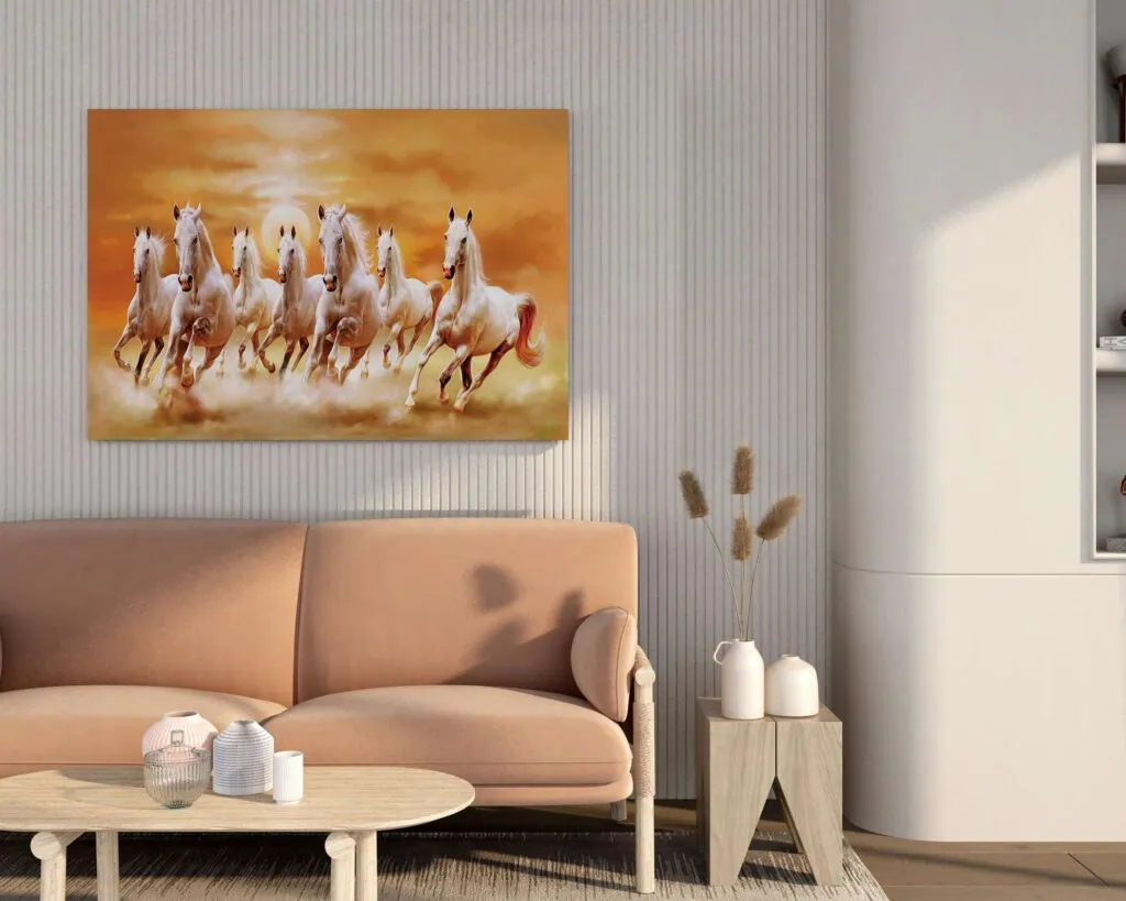 Seven Running Horses Canvas Painting, photo 1 of 4