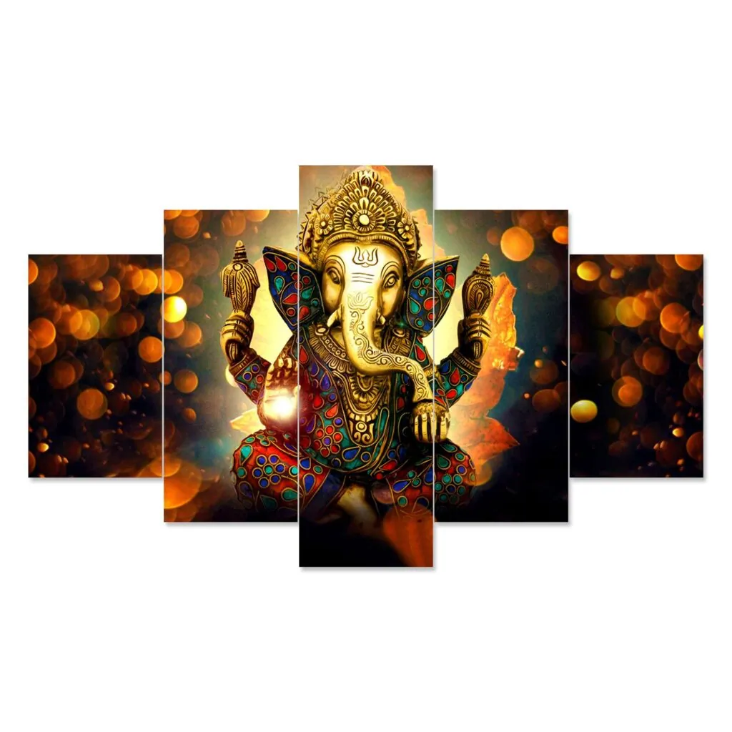 Lord Ganesha Canvas Wall Painting, photo 1 of 4