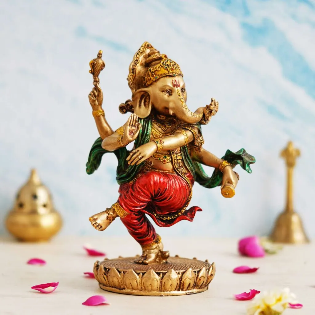 Dancing Ganesha Resin Statue, photo 1 of 4
