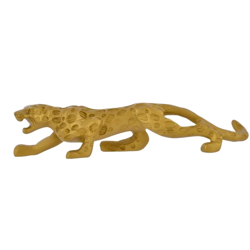 Golden Spotted Leopard Resin Figurine, photo 1 of 4