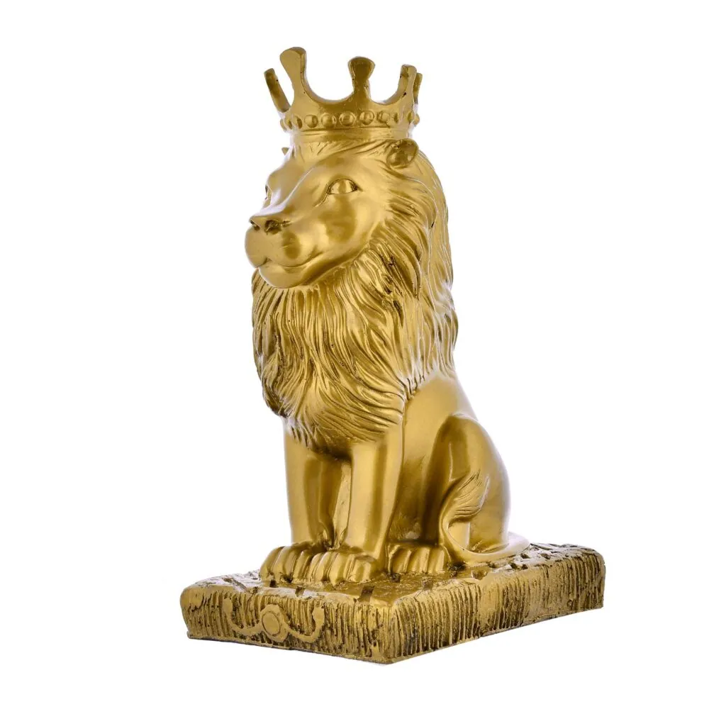 Resin Crowned Lion Figurine, photo 1 of 4