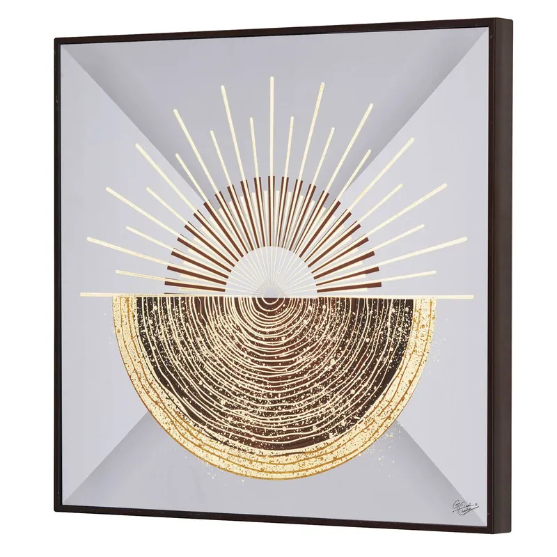 Geometric Sunburst Foil Painting, photo 1 of 4
