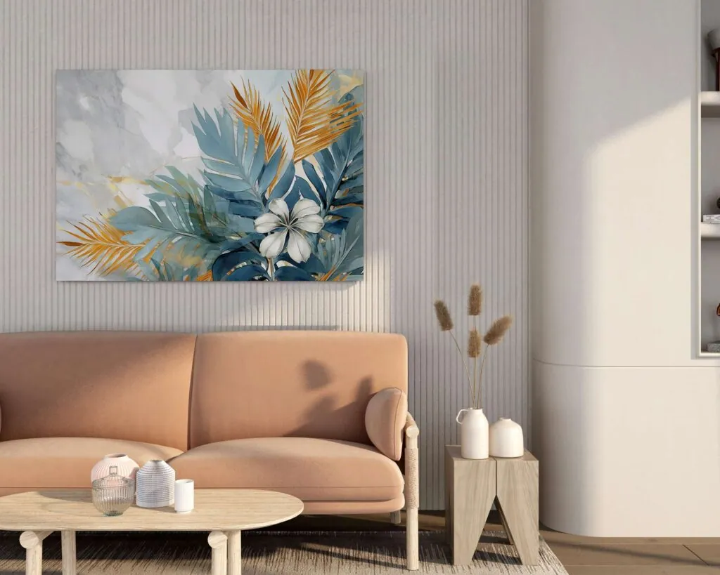 Tropical Botanical Canvas Painting, photo 1 of 4