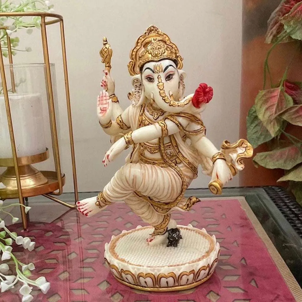 Dancing Ganesha Marble Idol, photo 1 of 3