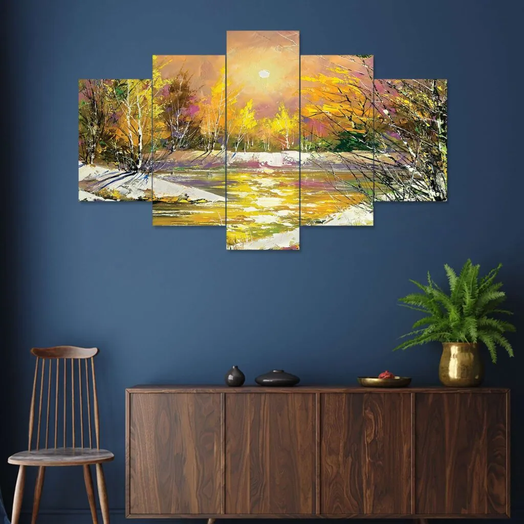 Autumn Forest Multi-Panel Wall Painting, photo 1 of 4