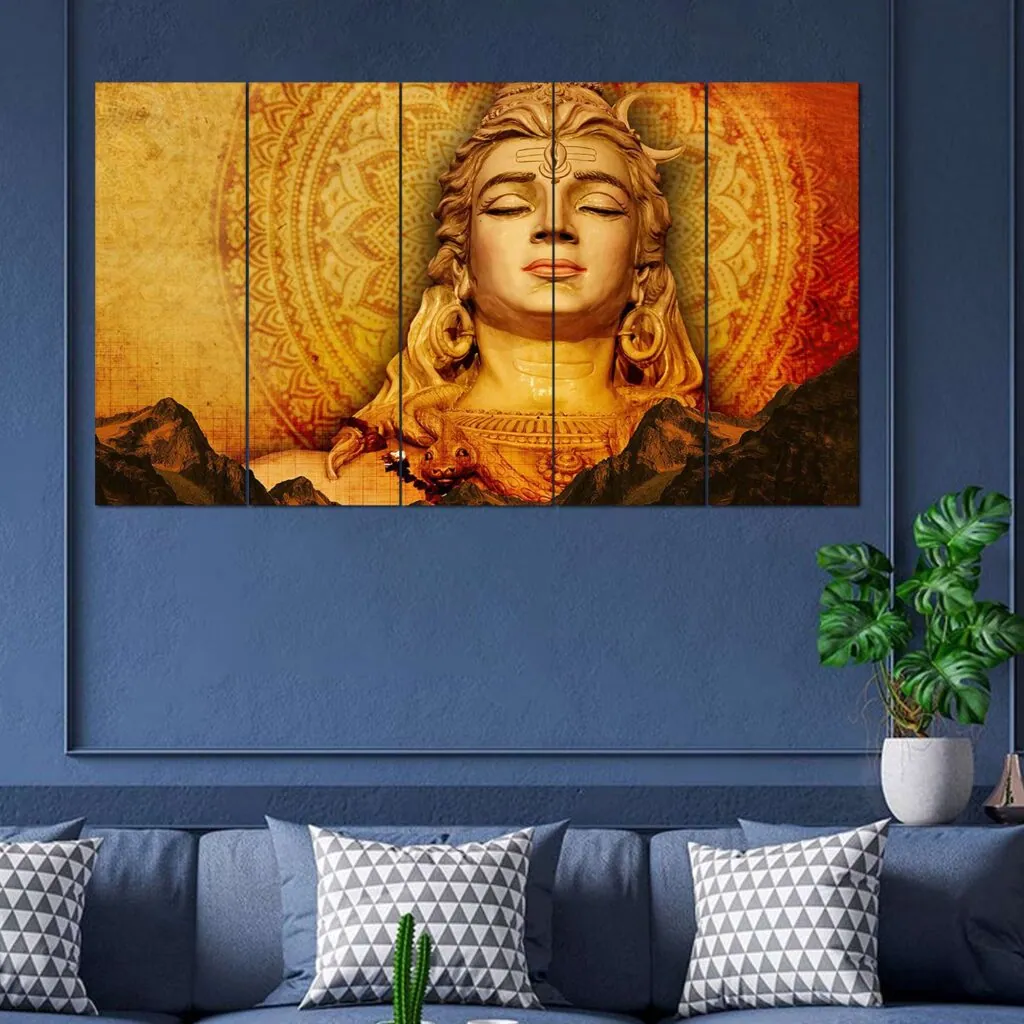 Meditating Lord Shiva Panel Painting, photo 1 of 4