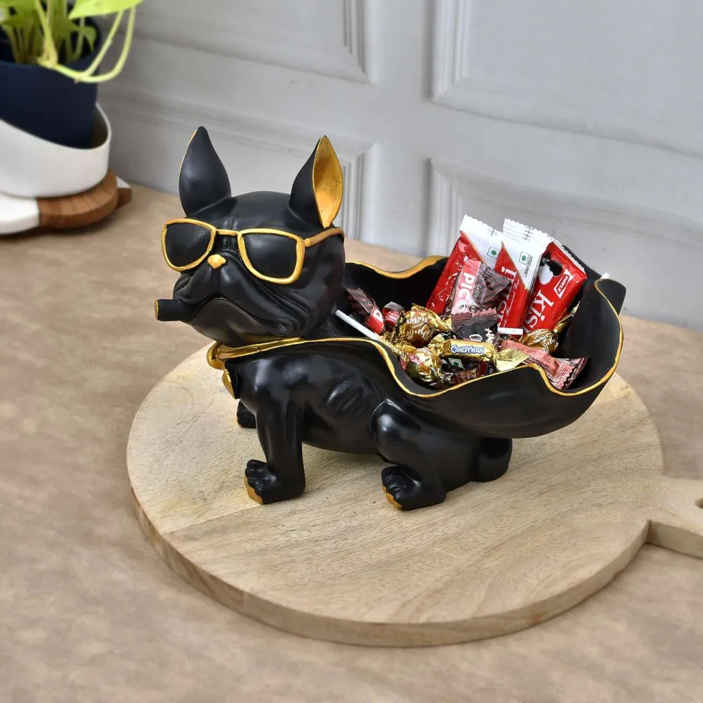 Resin French Bulldog Storage Bowl, photo 1 of 4