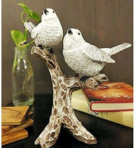 Resin Bird Pair on Branch, photo 1 of 4
