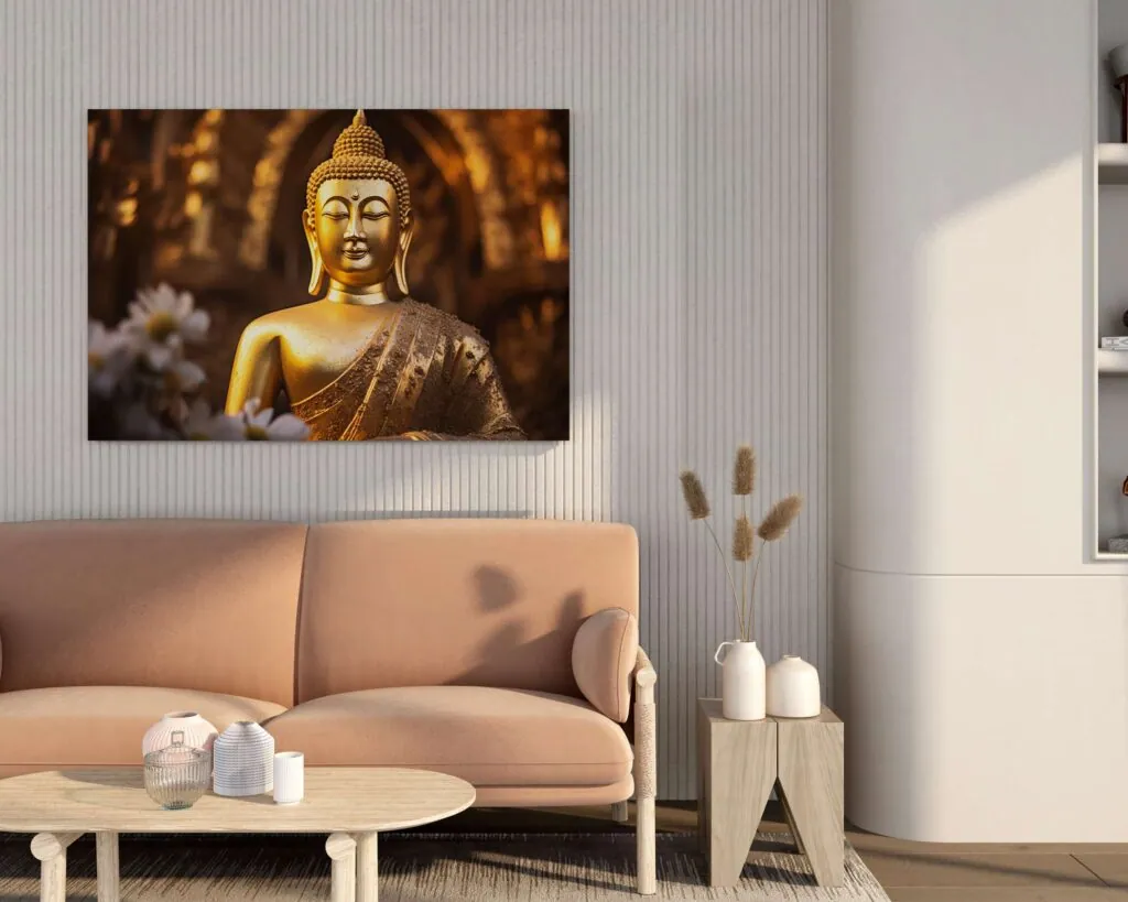 Golden Buddha Canvas Painting, photo 1 of 4