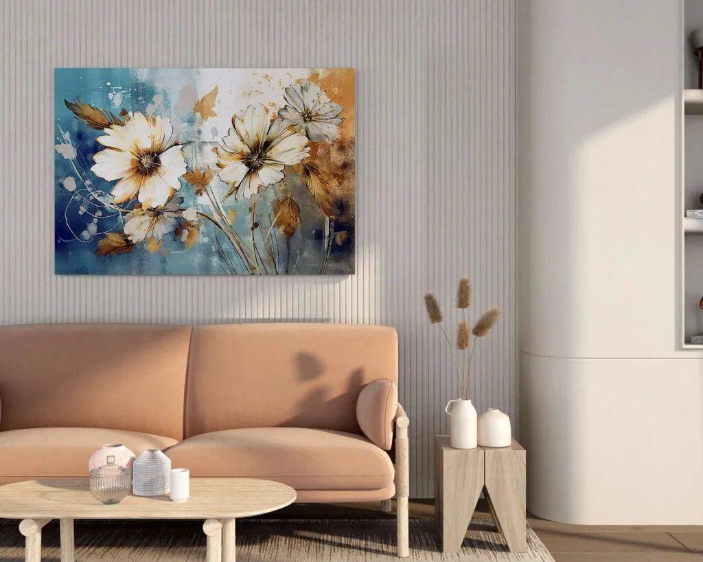 Abstract Floral Canvas Painting, photo 1 of 4
