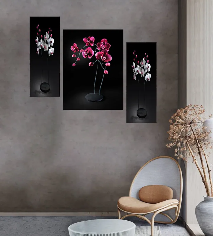Magenta Orchid Digital Wall Painting, photo 1 of 4