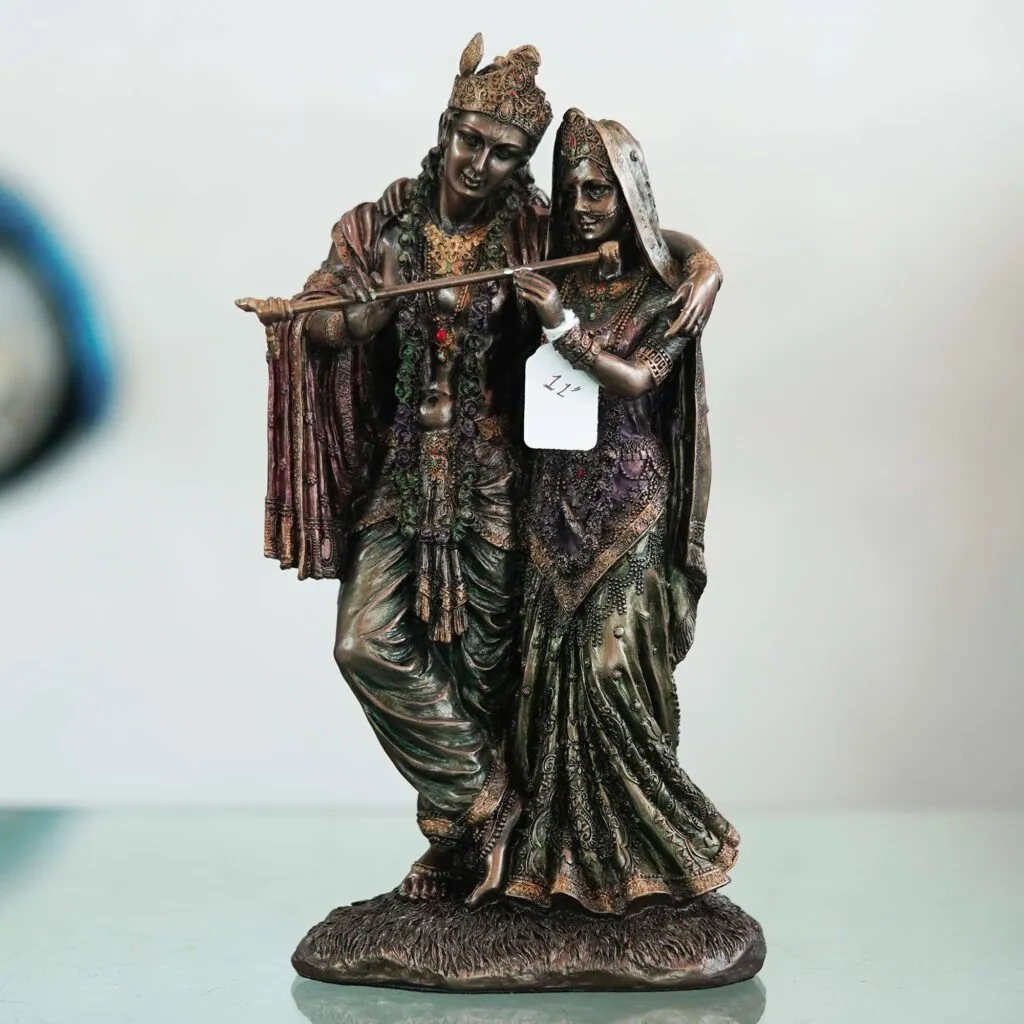 Bronze Radha Krishna Figurine, photo 1 of 4