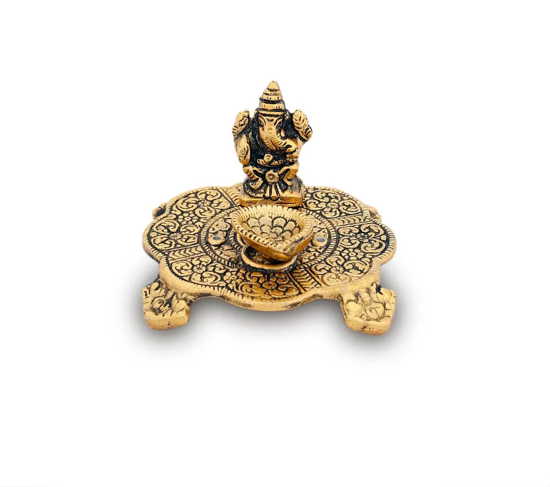 Ganesha Diya Round Choki, photo 1 of 4