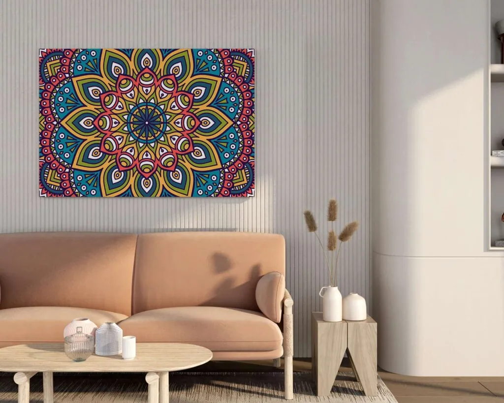 Multicolor Mandala Canvas Painting, photo 1 of 4