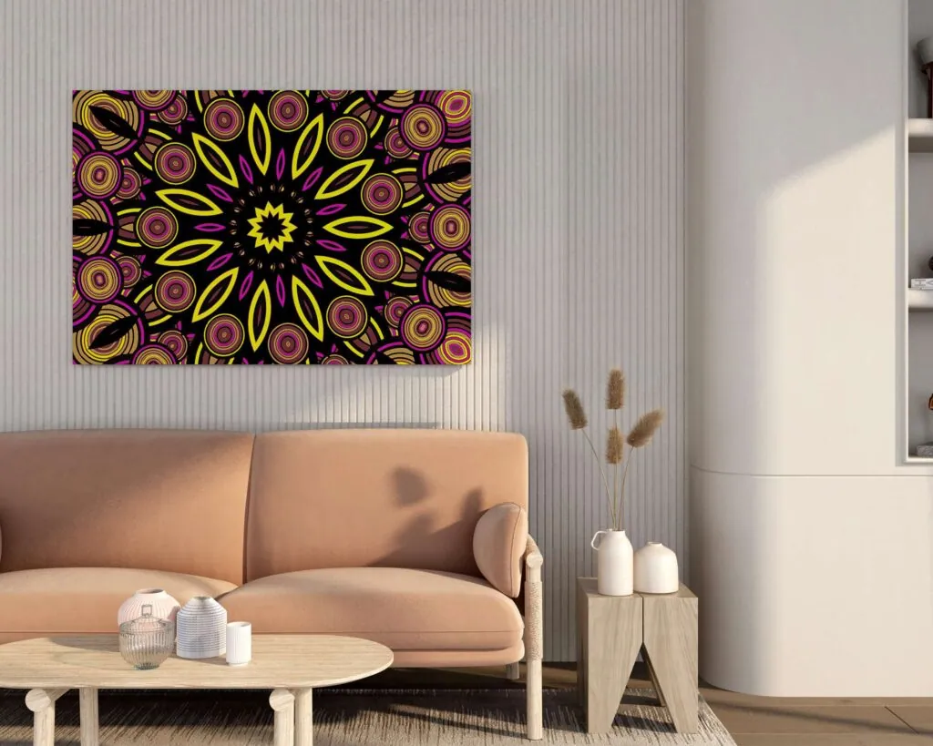 Geometric Mandala Canvas Painting, photo 1 of 4