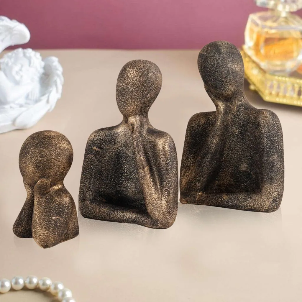 Bronze Abstract Family Figurine Set, photo 1 of 4